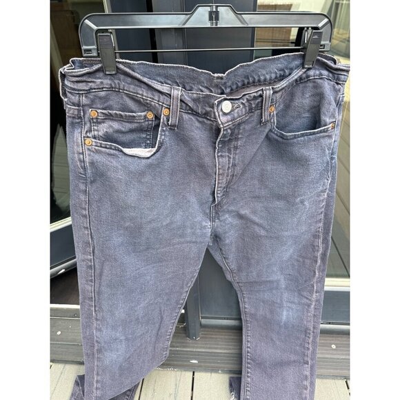 Men's Levis Purple Frayed Hem Waterless Jeans Size 36x32 - Picture 2 of 6